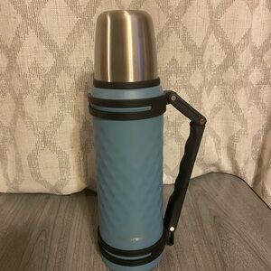 Tupperware Blue and Silver Thermos